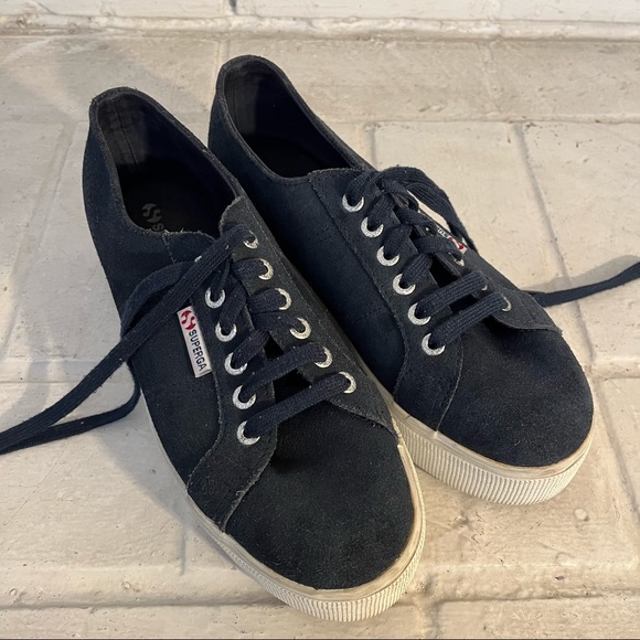 Superga Navy Classic Sneakers Size 9 - Picture 7 of 10